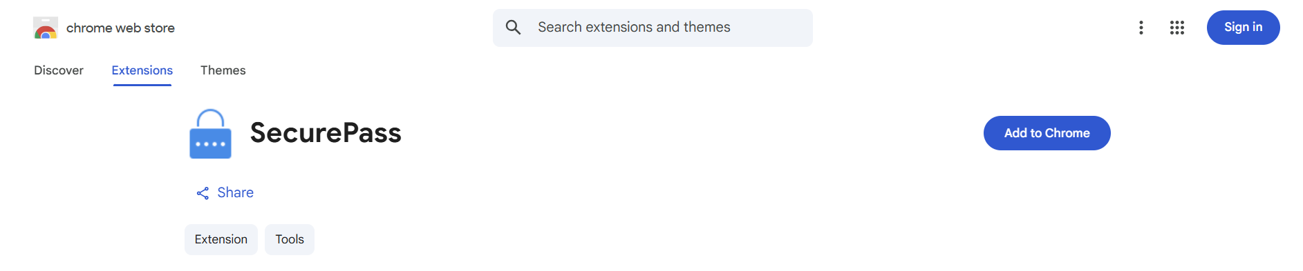 Published Extension